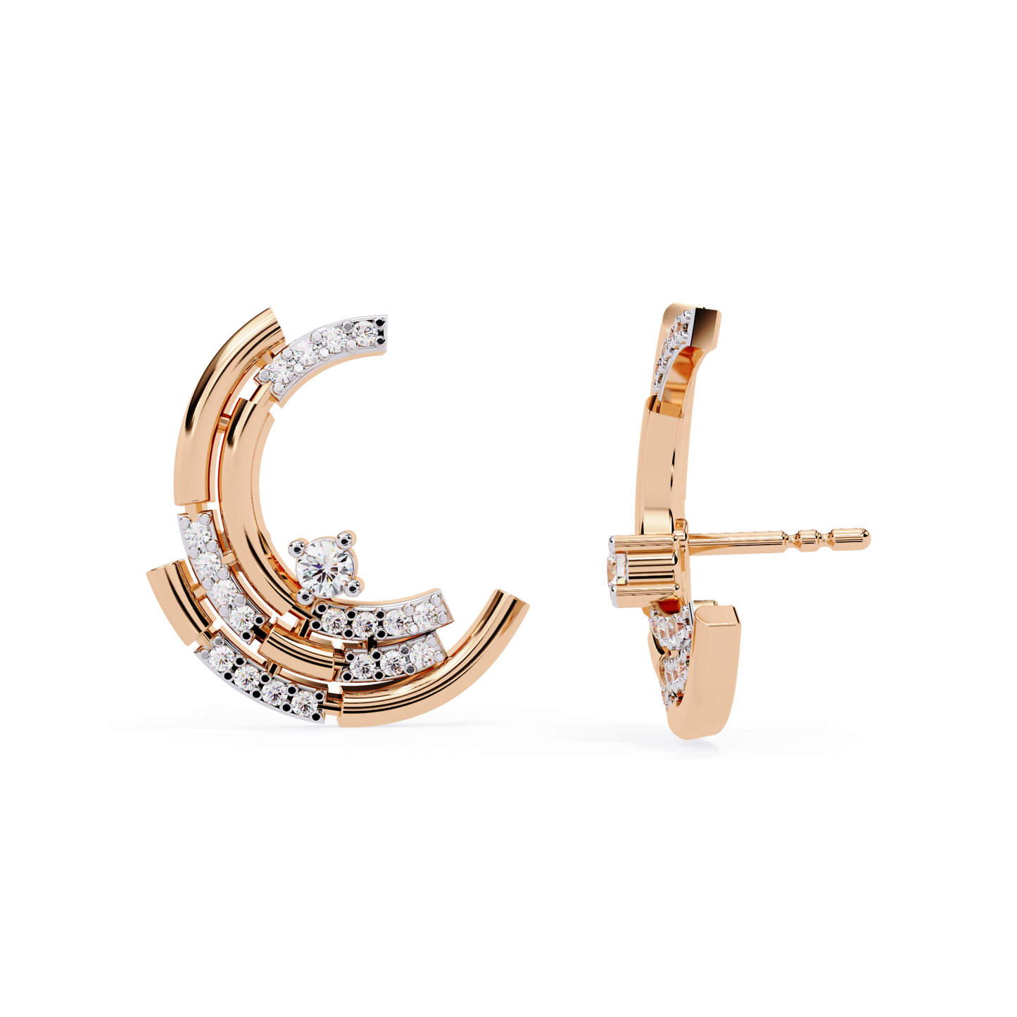 Orbit Cascade Diamond Hoop Earrings