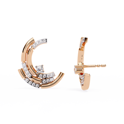Orbit Cascade Diamond Hoop Earrings
