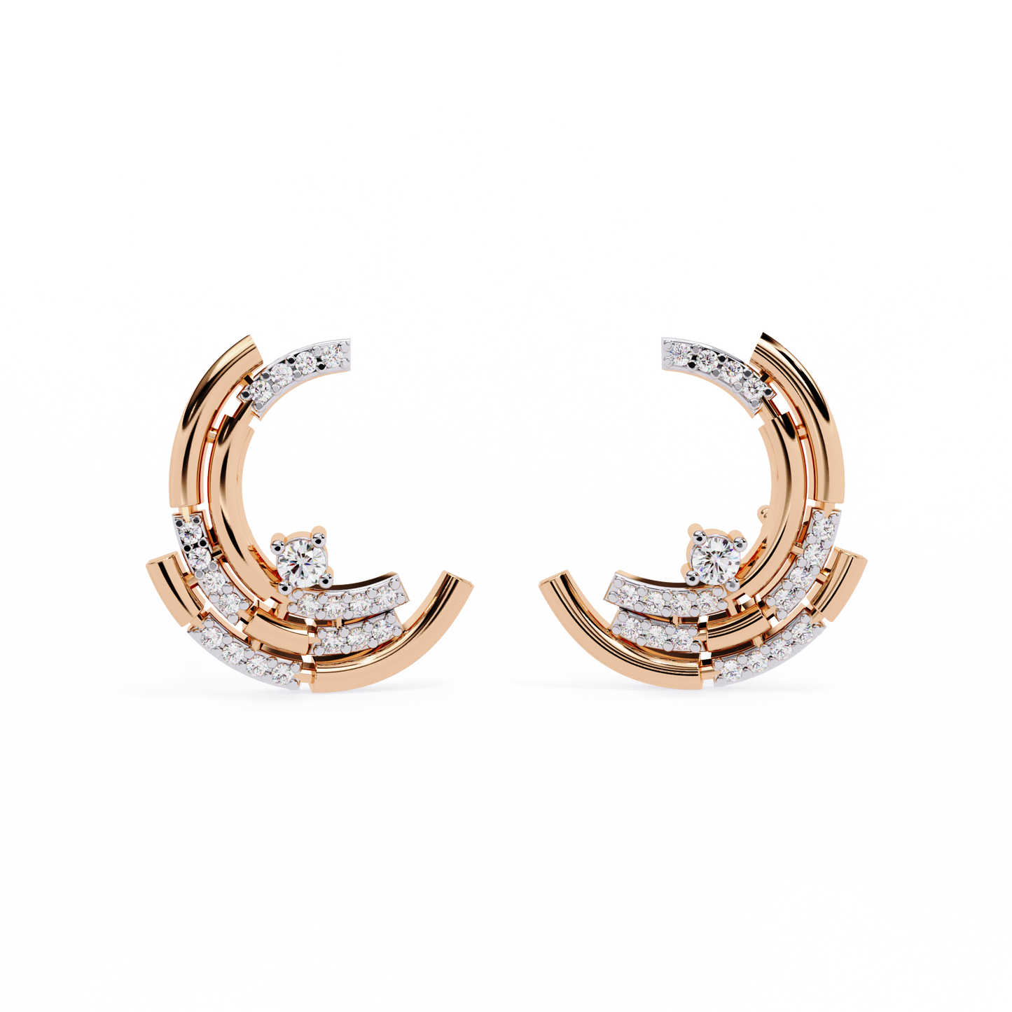 Orbit Cascade Diamond Hoop Earrings