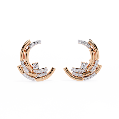Orbit Cascade Diamond Hoop Earrings