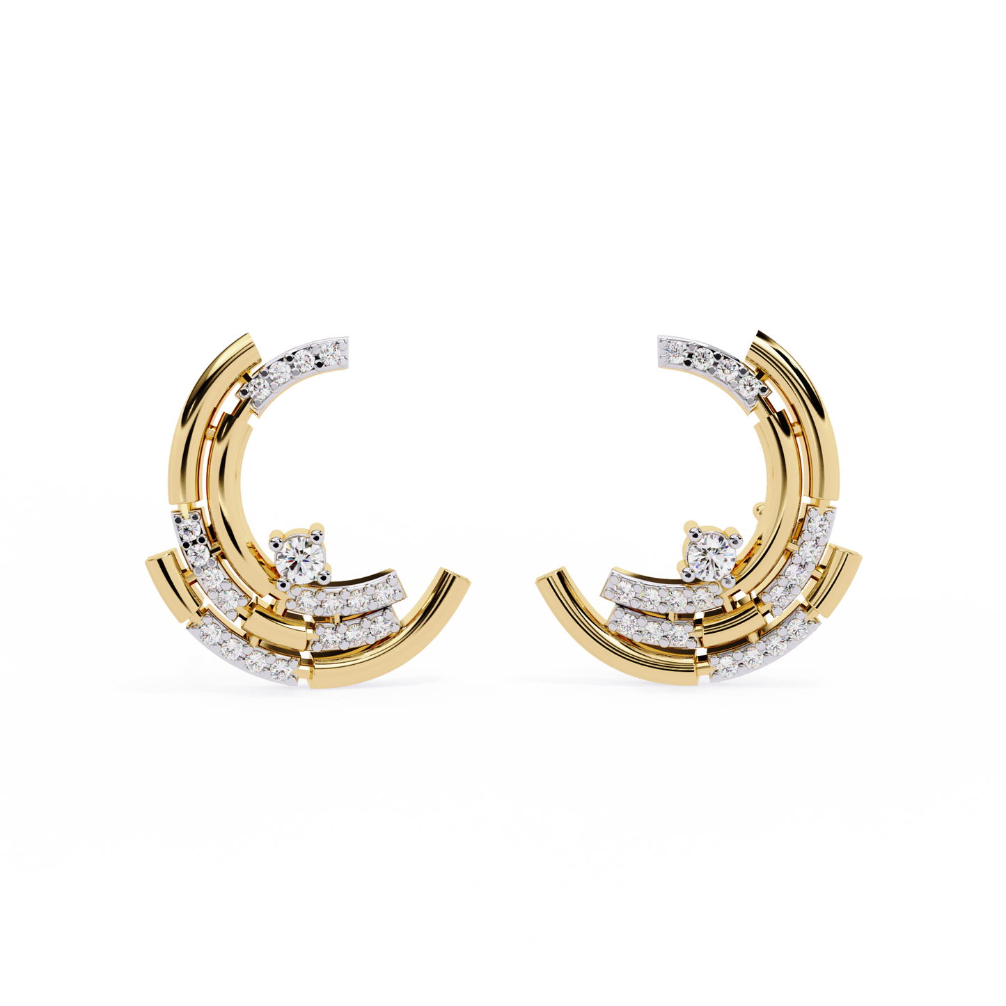 Orbit Cascade Diamond Hoop Earrings