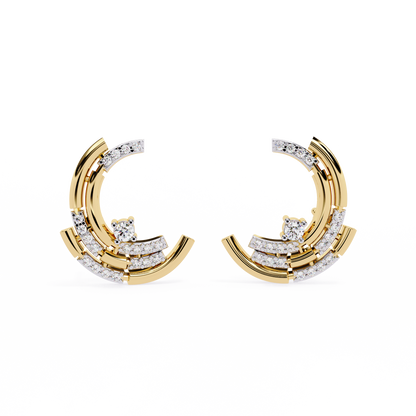 Orbit Cascade Diamond Hoop Earrings