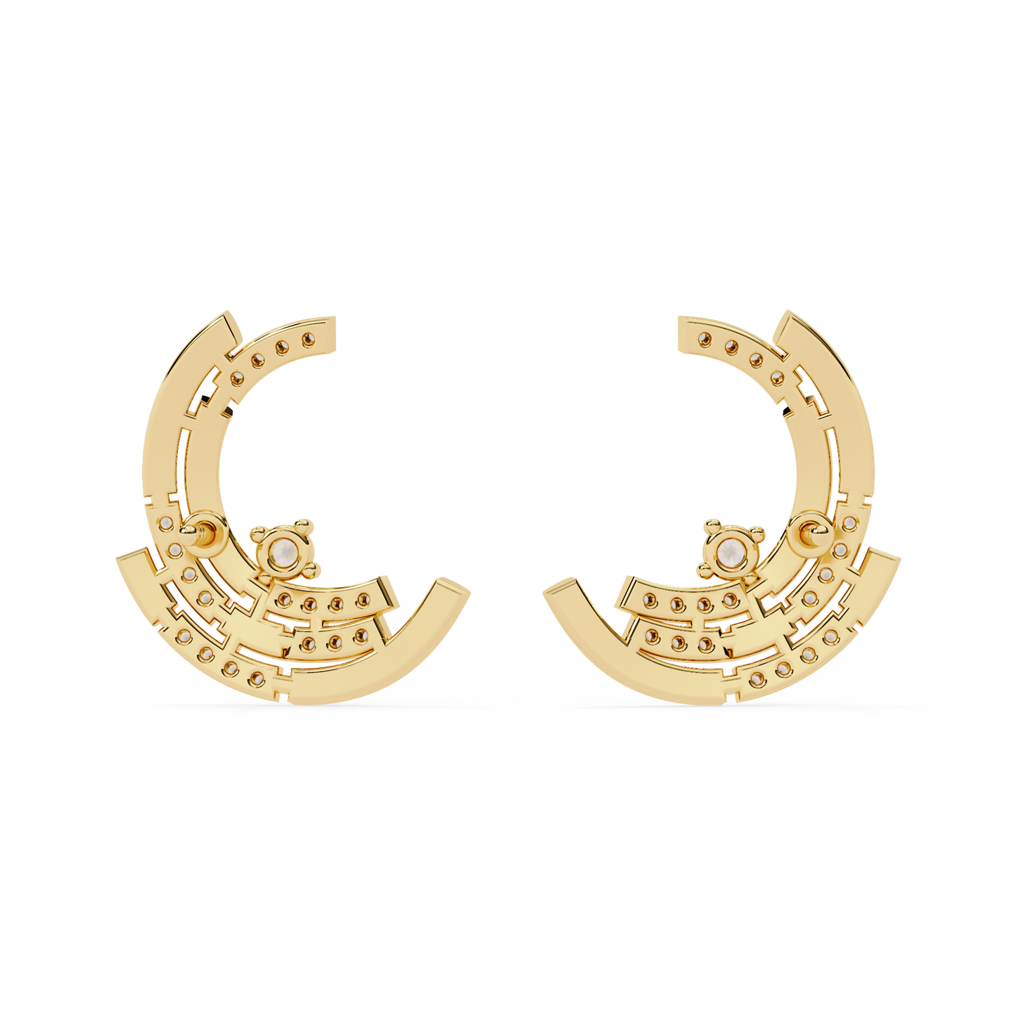 Orbit Cascade Diamond Hoop Earrings