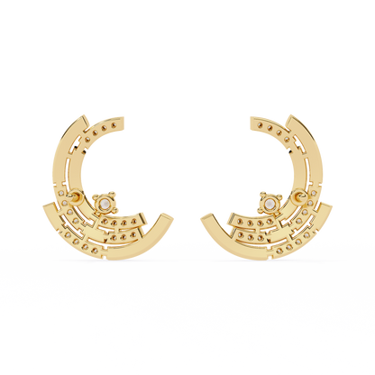 Orbit Cascade Diamond Hoop Earrings