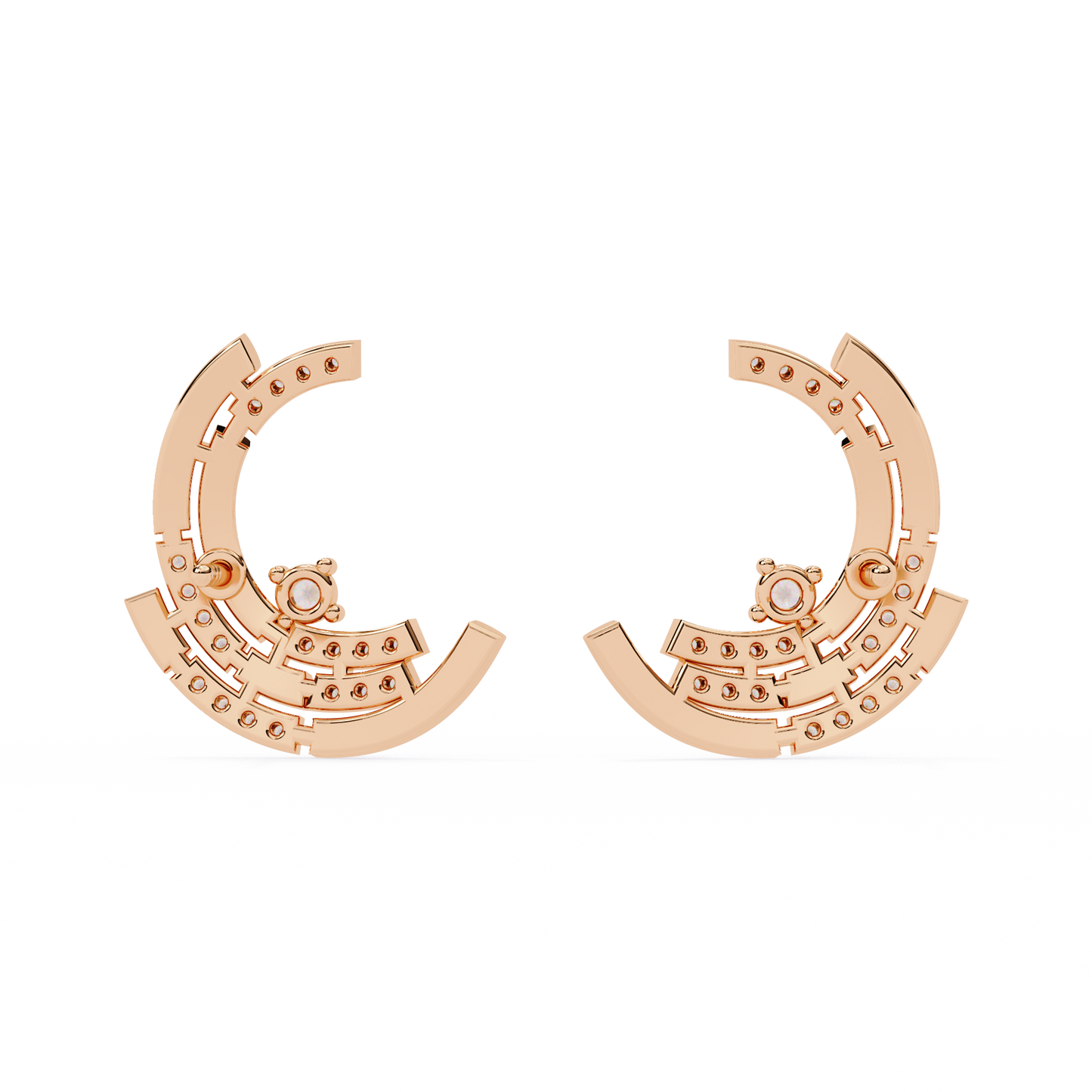 Orbit Cascade Diamond Hoop Earrings
