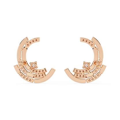 Orbit Cascade Diamond Hoop Earrings