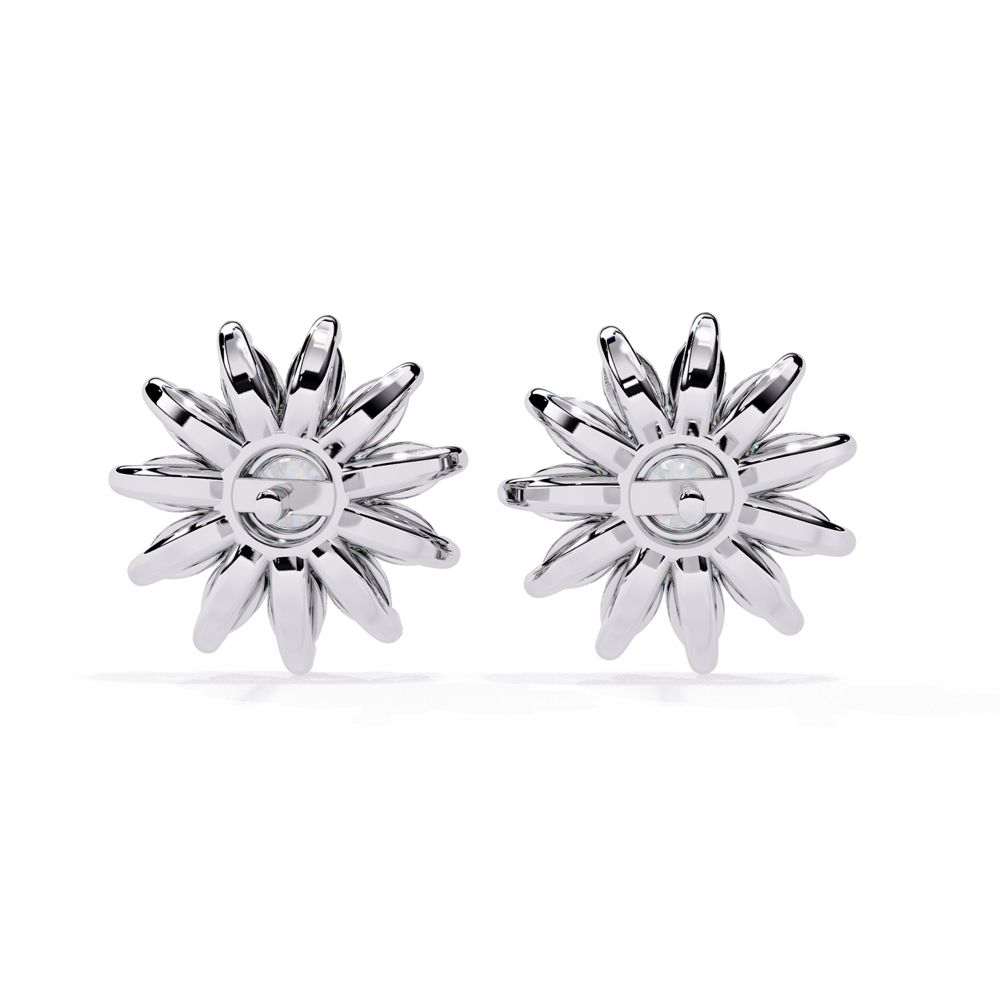 Elysia Floral Diamond Stud Earrings
