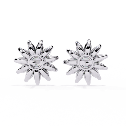Elysia Floral Diamond Stud Earrings