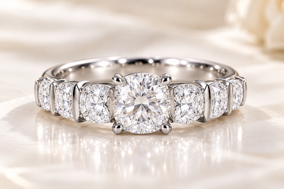 1.40 CT Graduated Solitaire Diamond Ring