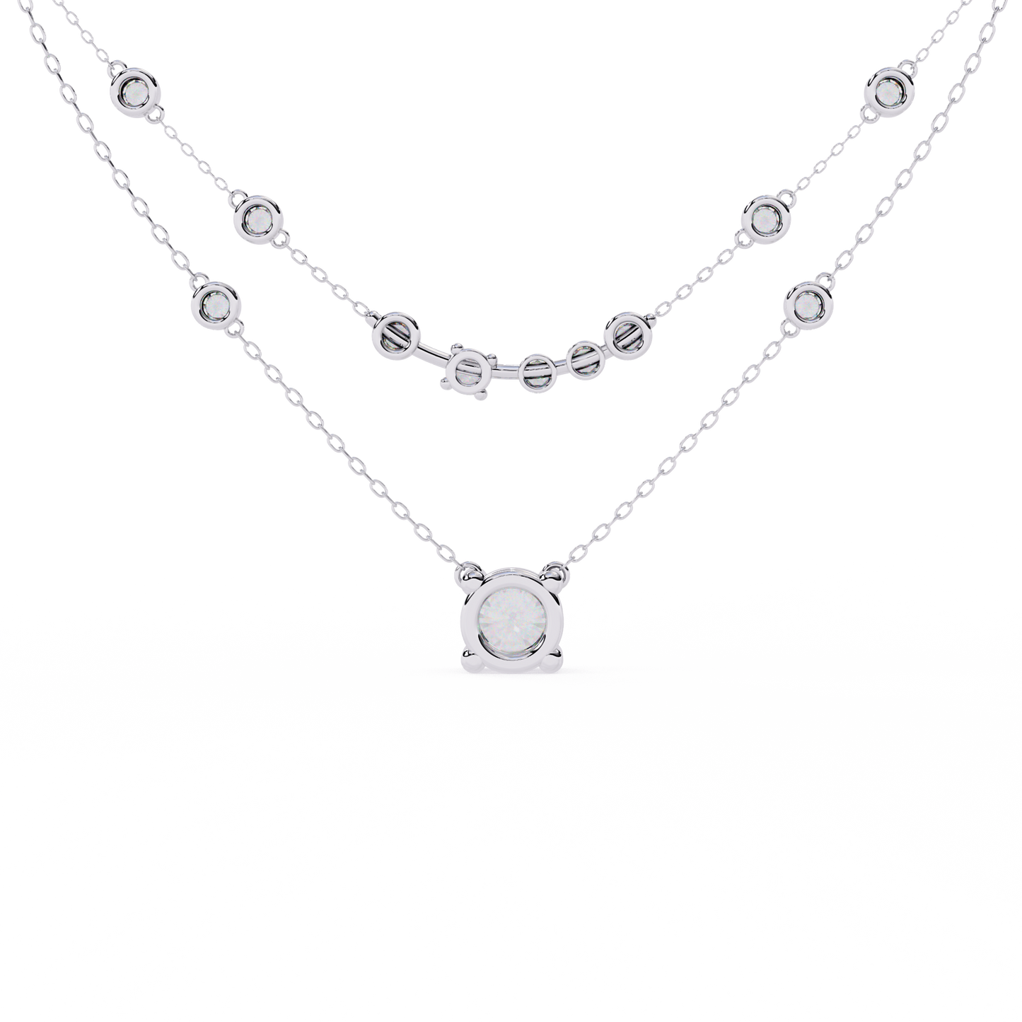 Eternal Radiance Layered Diamond Necklace