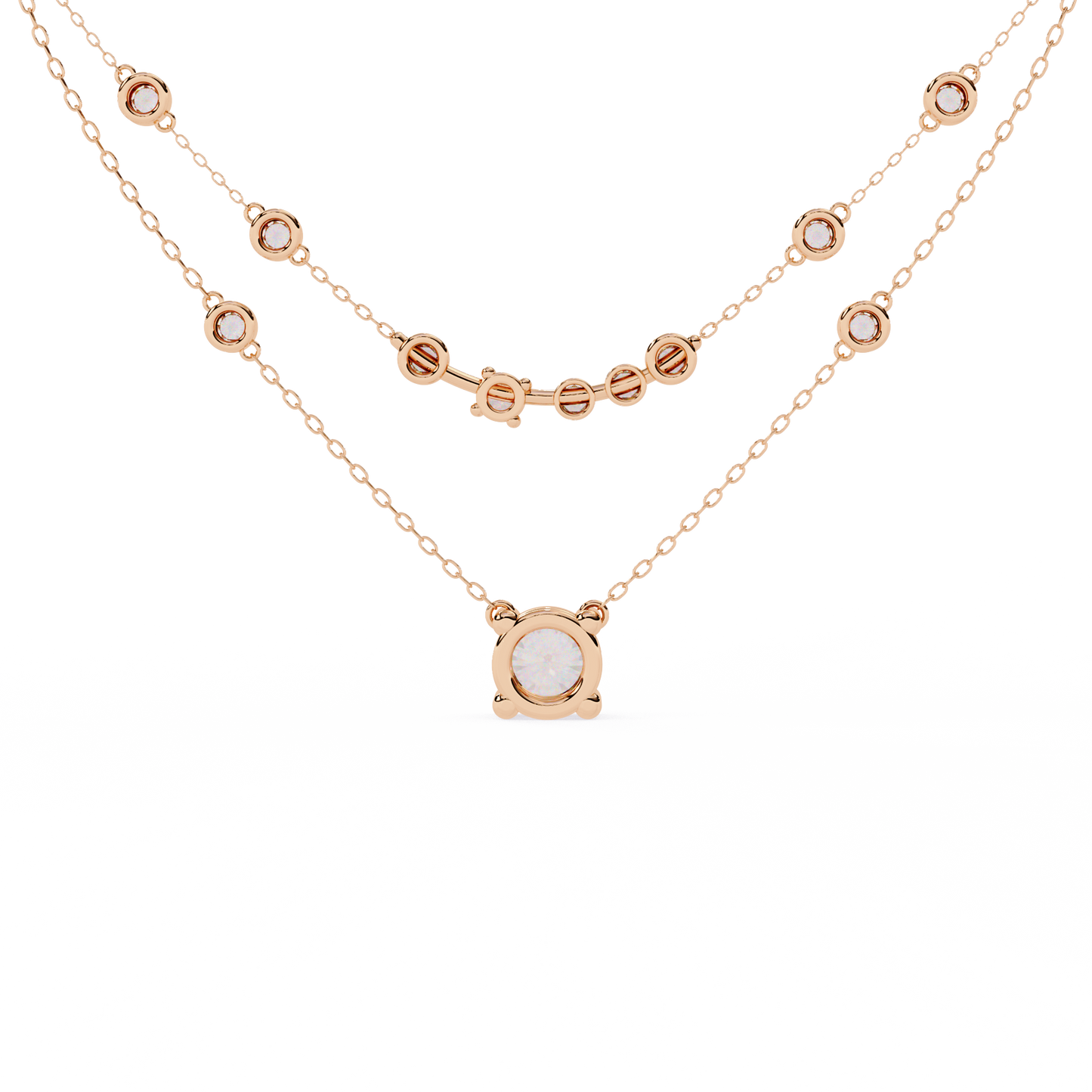 Eternal Radiance Layered Diamond Necklace