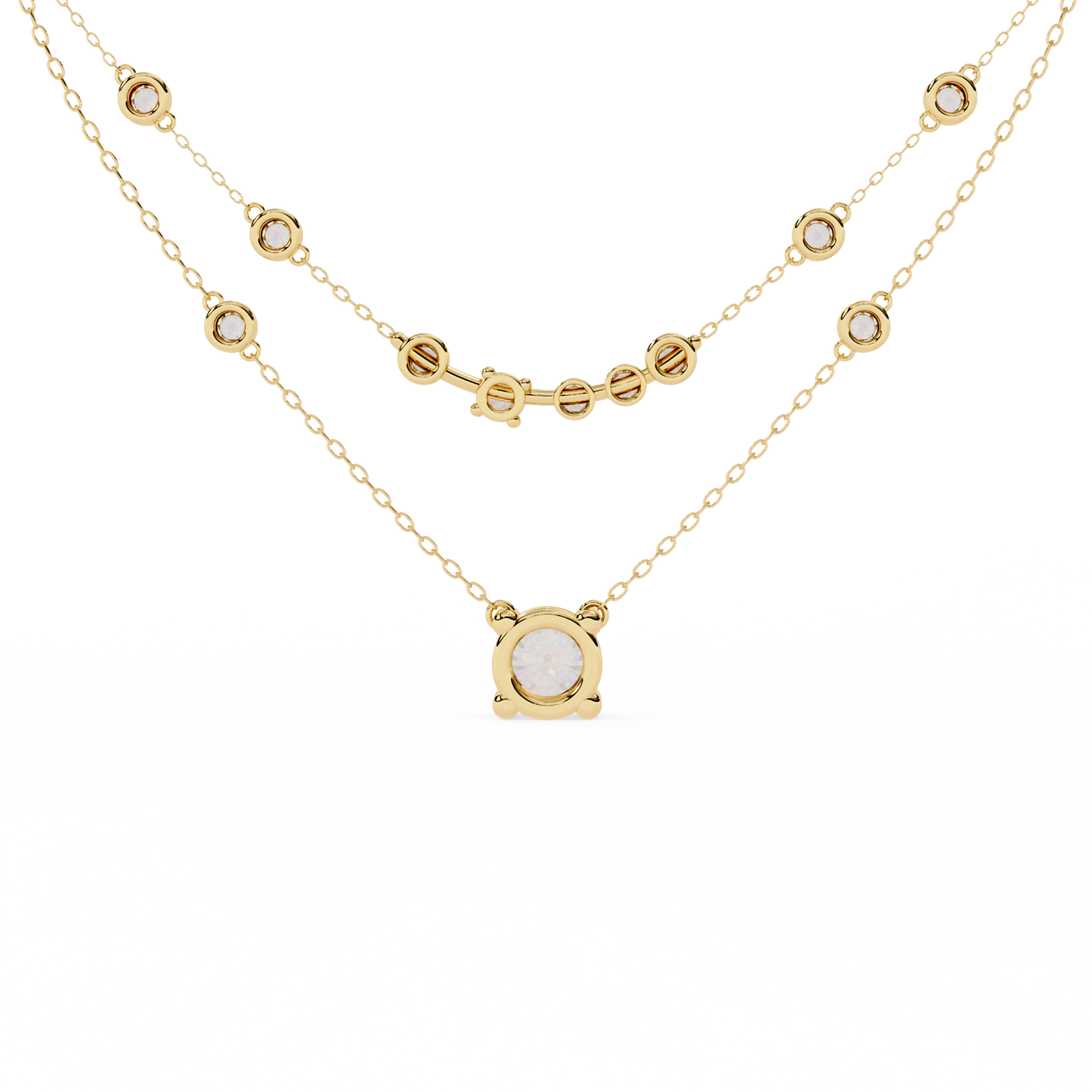 Eternal Radiance Layered Diamond Necklace