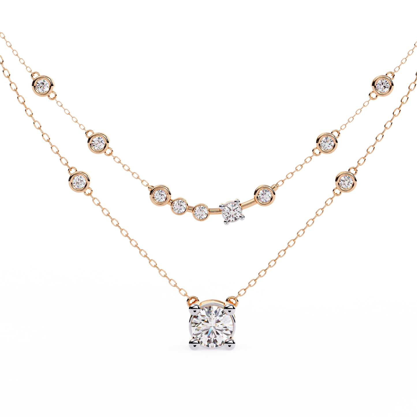 Eternal Radiance Layered Diamond Necklace