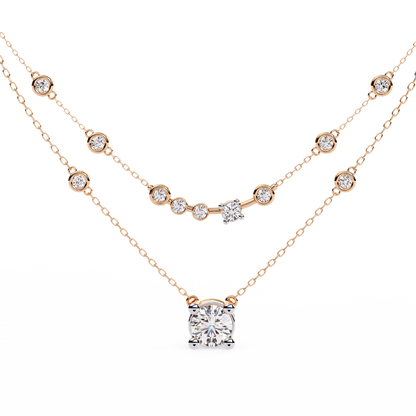Eternal Radiance Layered Diamond Necklace