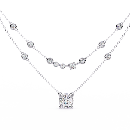 Eternal Radiance Layered Diamond Necklace