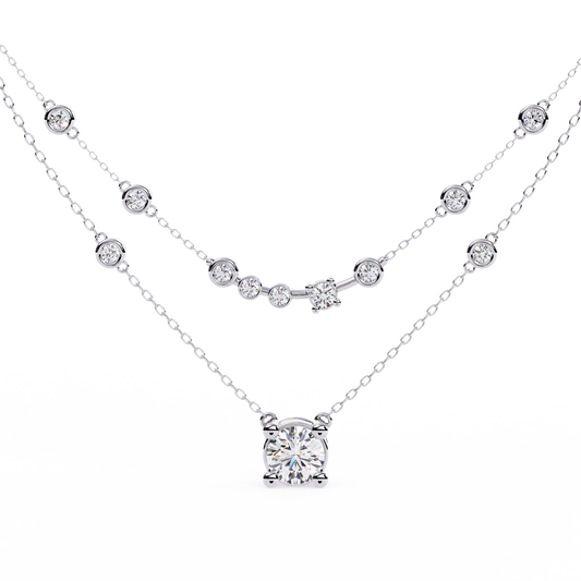 Eternal Radiance Layered Diamond Necklace