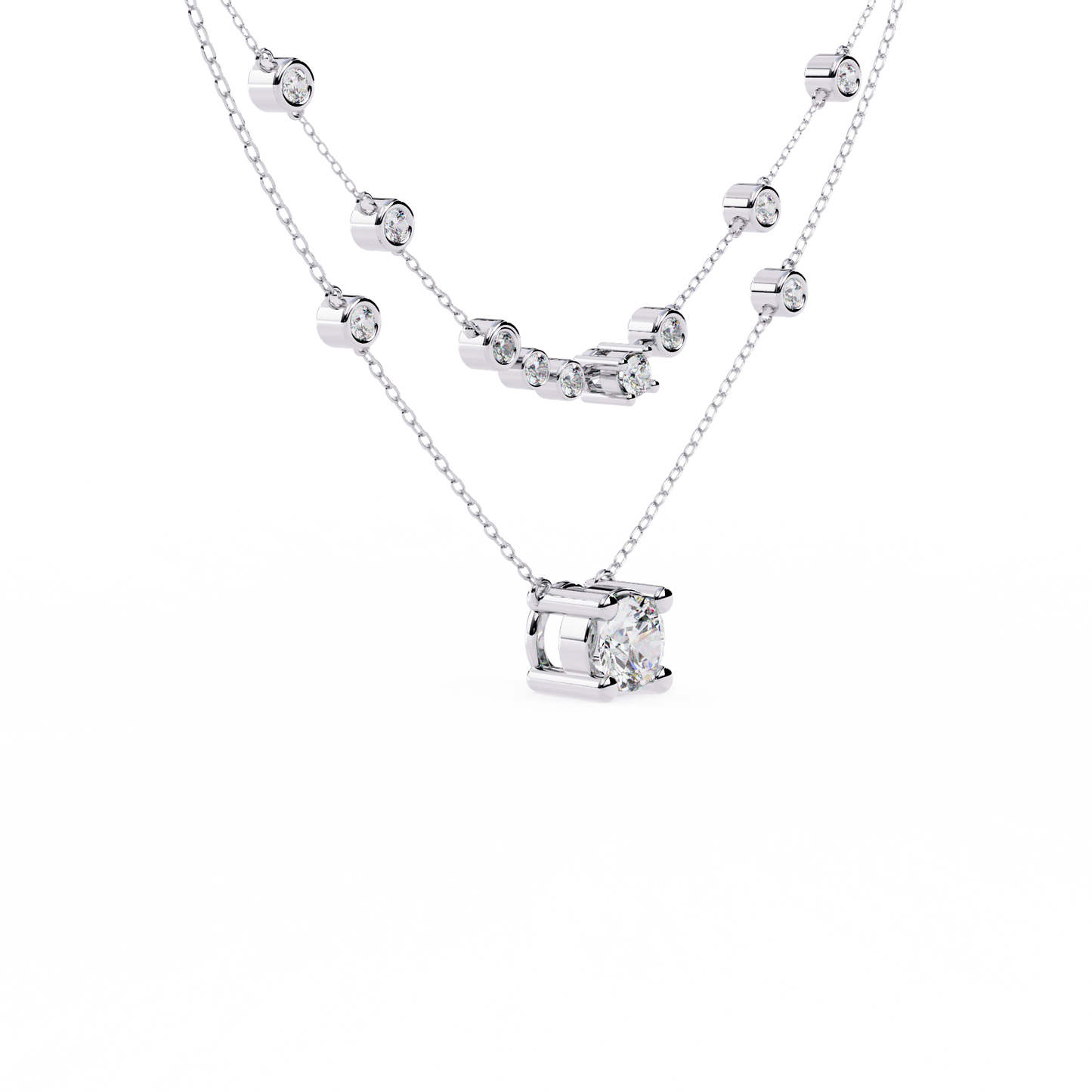 Eternal Radiance Layered Diamond Necklace