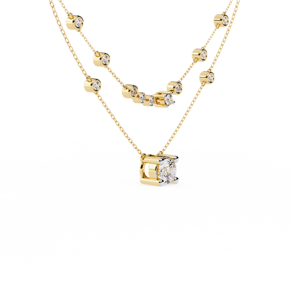 Eternal Radiance Layered Diamond Necklace