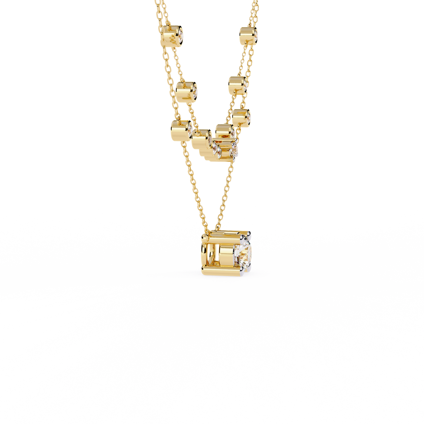Eternal Radiance Layered Diamond Necklace