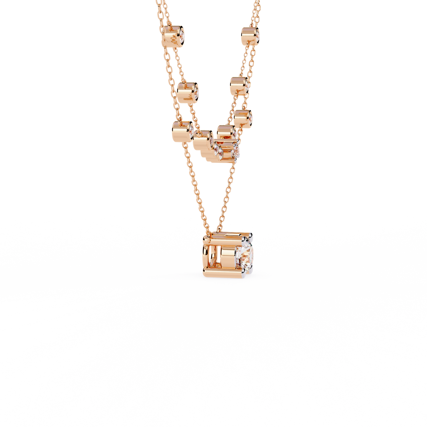 Eternal Radiance Layered Diamond Necklace