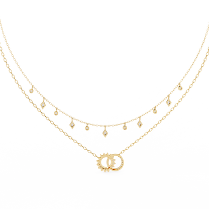 Eternal Orbit Diamond Layered Necklace