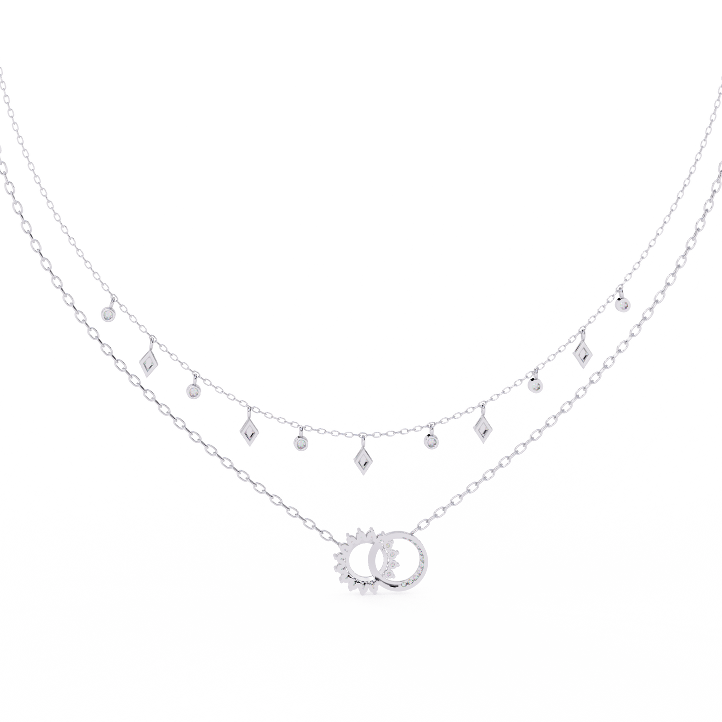 Eternal Orbit Diamond Layered Necklace