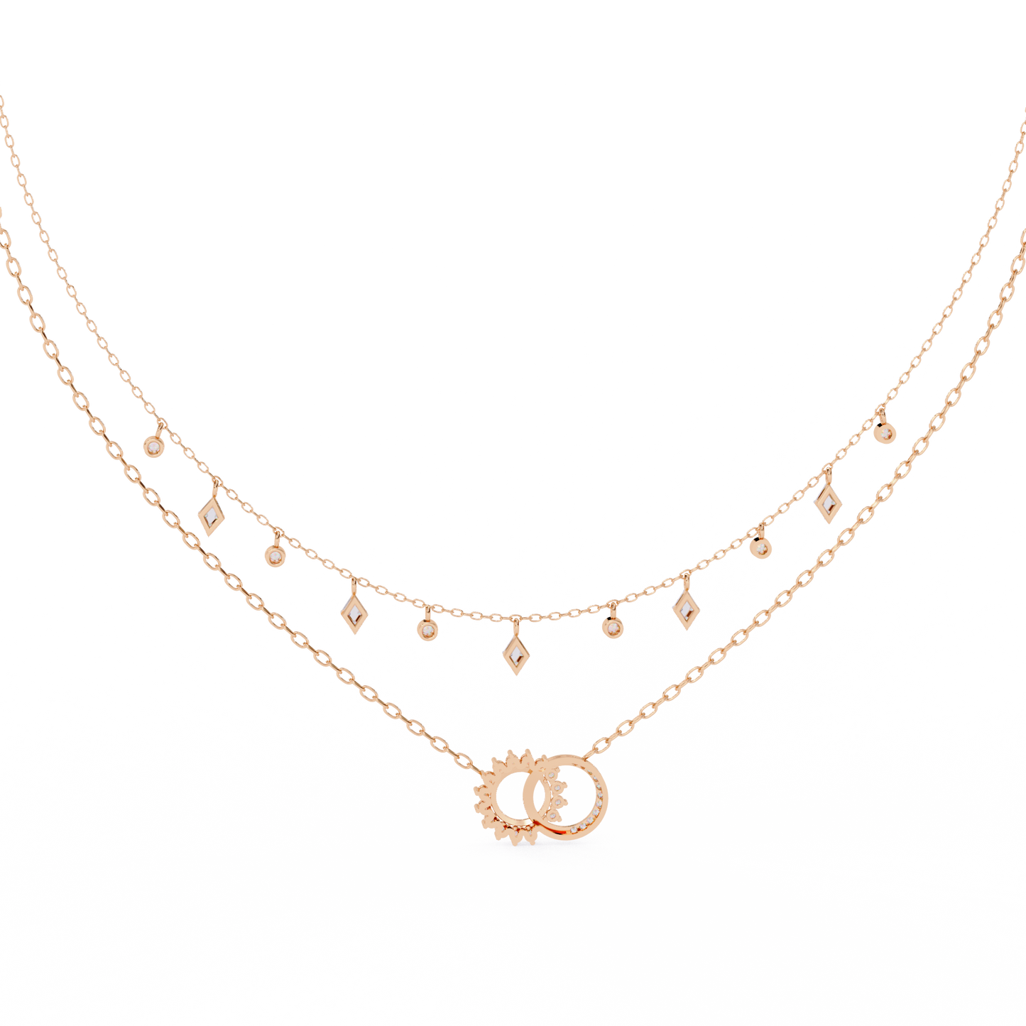 Eternal Orbit Diamond Layered Necklace