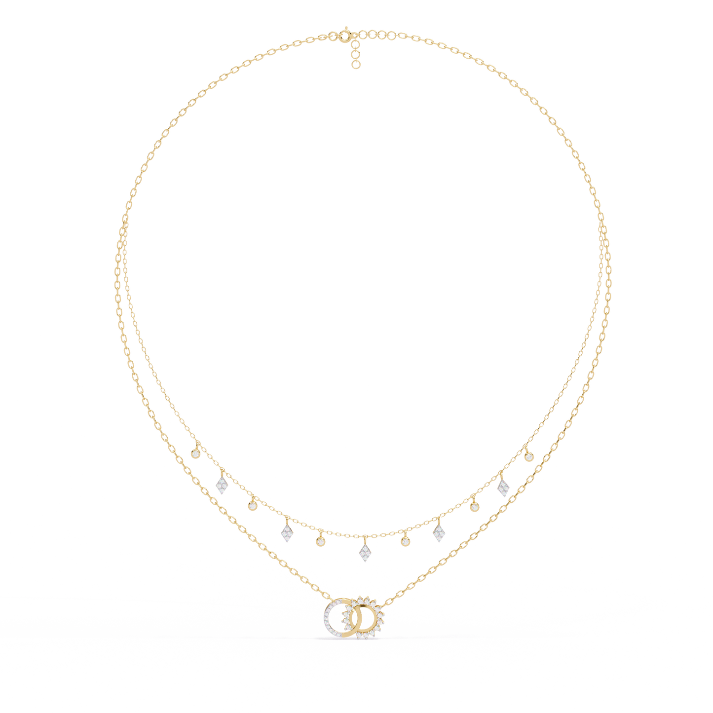 Eternal Orbit Diamond Layered Necklace