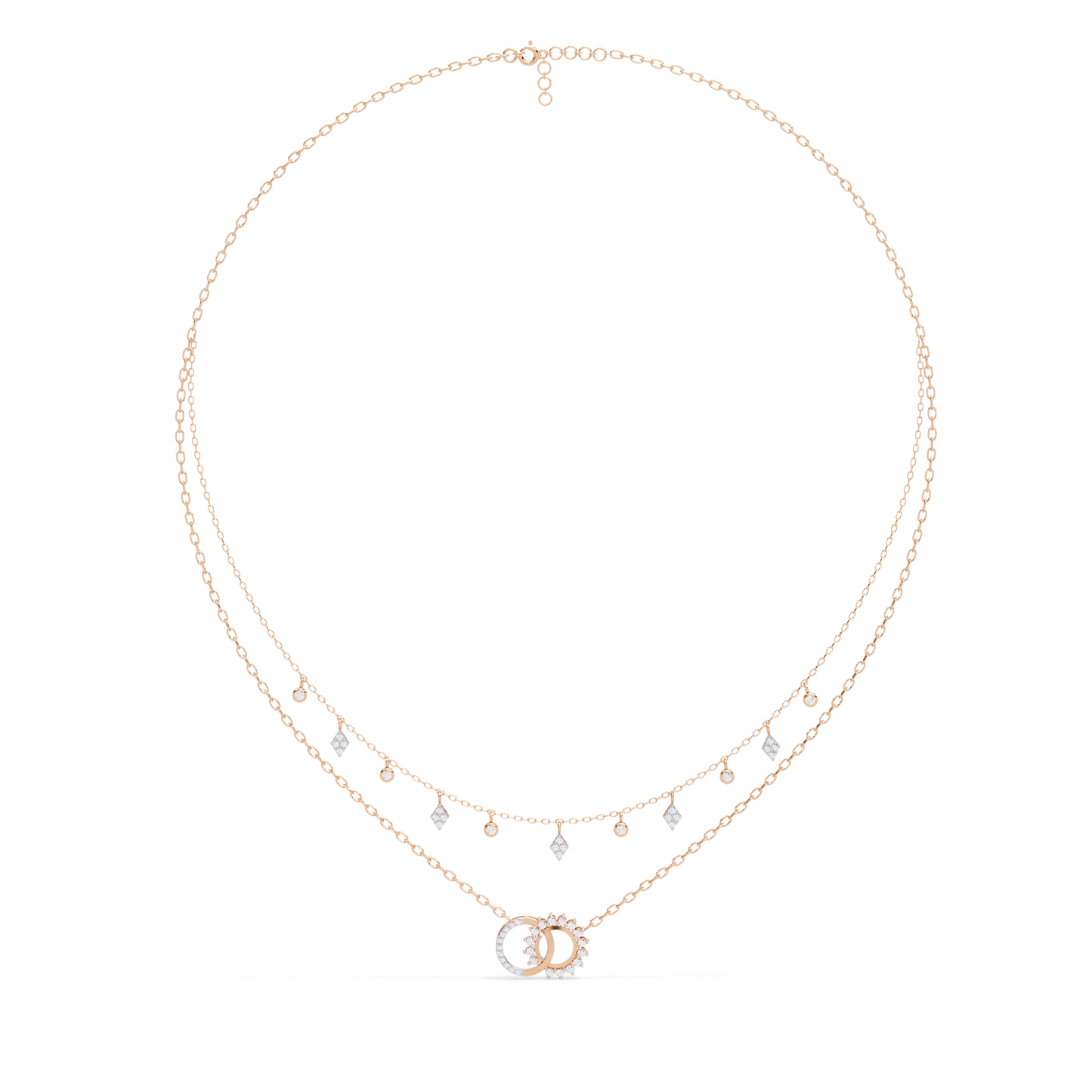 Eternal Orbit Diamond Layered Necklace