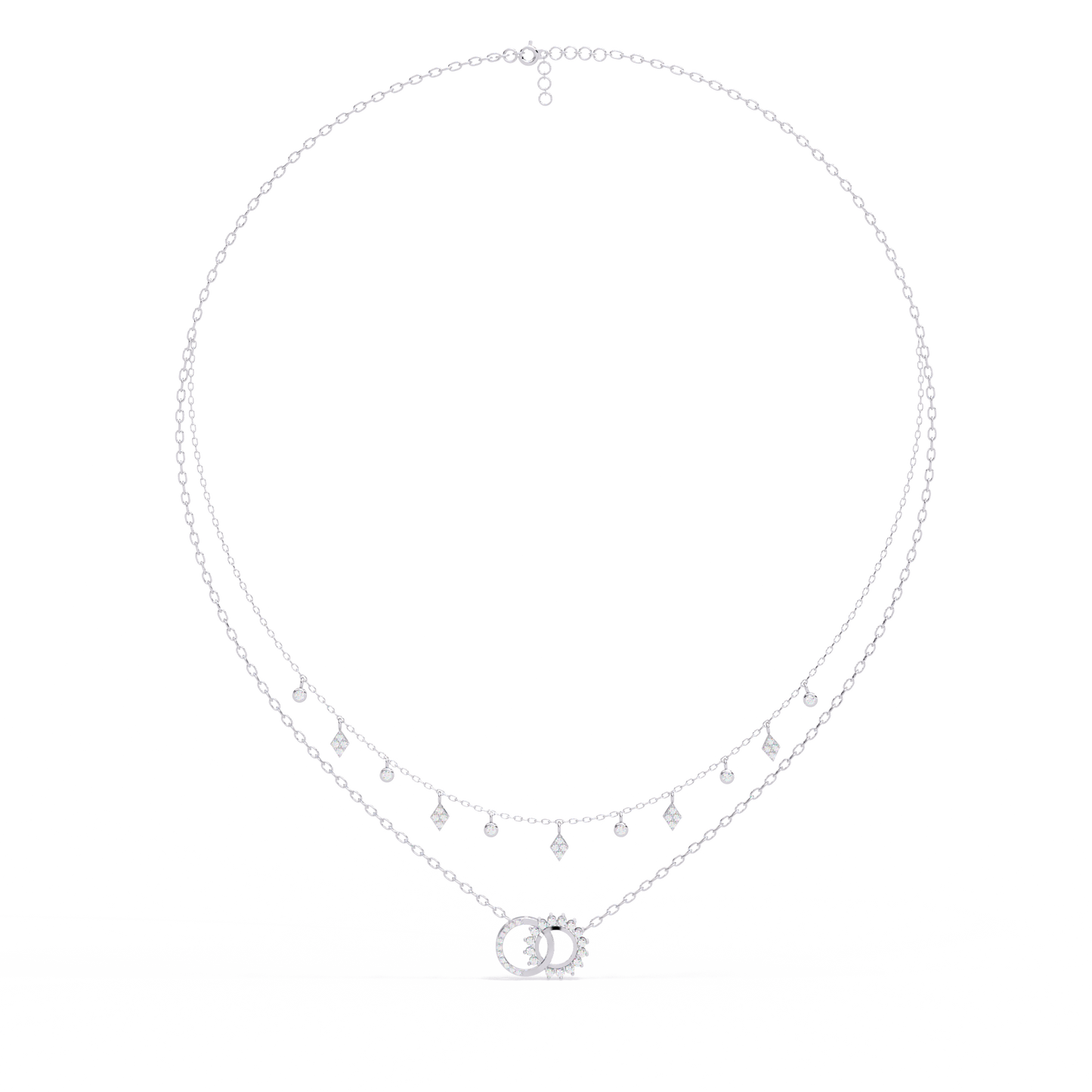 Eternal Orbit Diamond Layered Necklace