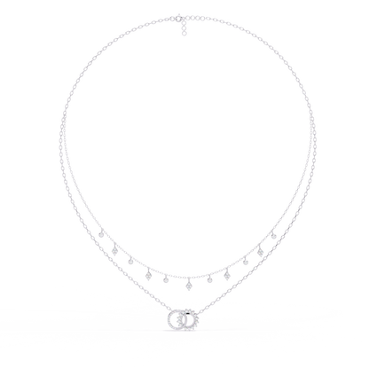 Eternal Orbit Diamond Layered Necklace