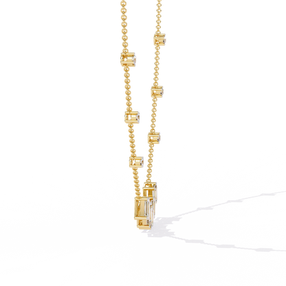 Celeste Baguette Cascade Necklace