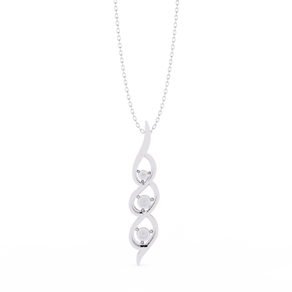 Celeste Spiral Diamond Drop Necklace