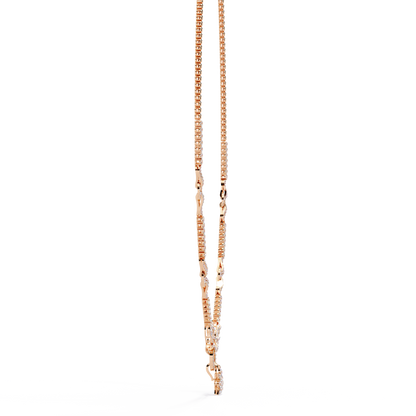 Pavé Link Circle Drop Diamond Necklace