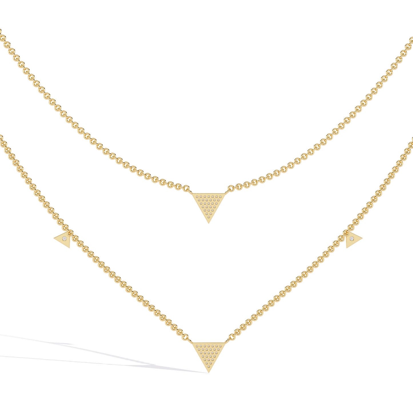 Celeste Minimal Triangle Diamond Necklace
