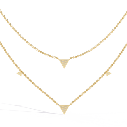 Celeste Minimal Triangle Diamond Necklace