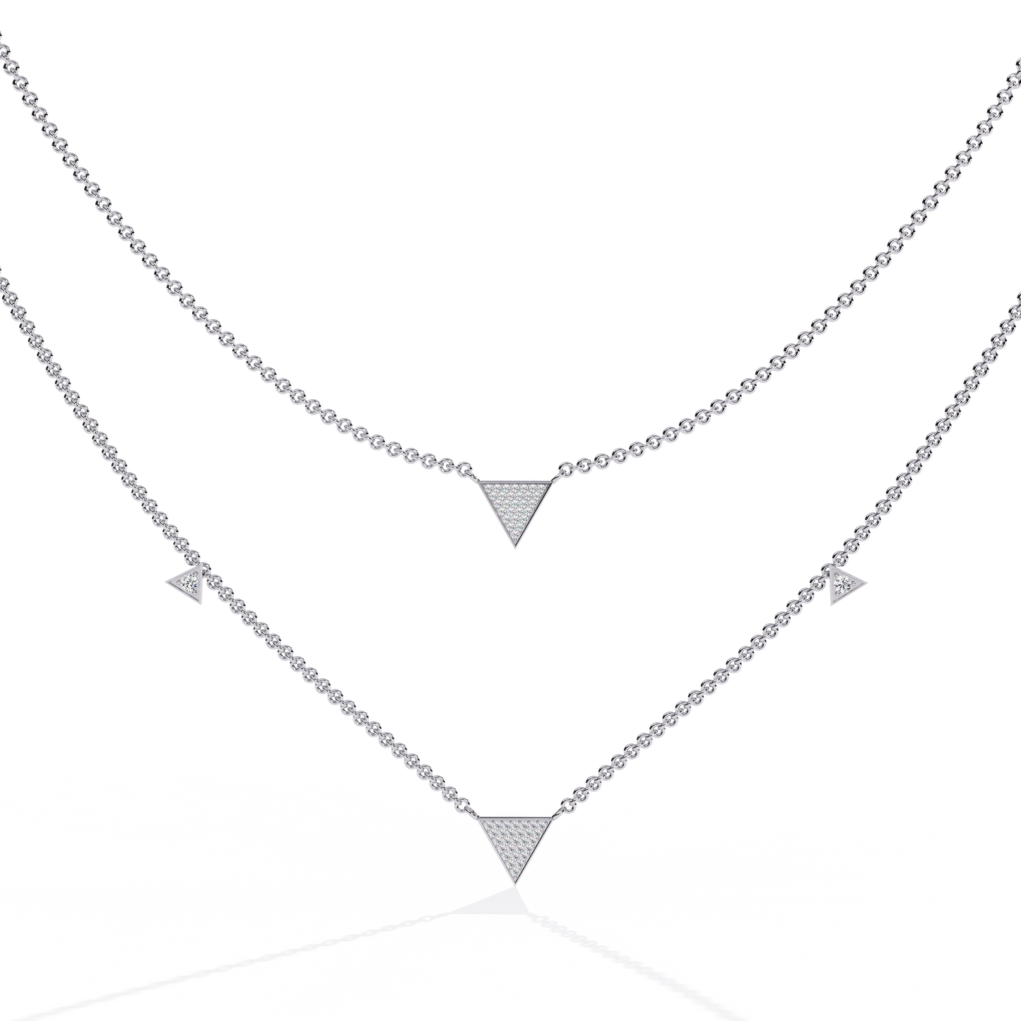 Celeste Minimal Triangle Diamond Necklace