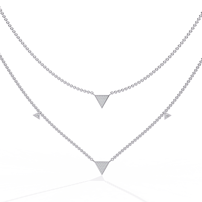 Celeste Minimal Triangle Diamond Necklace