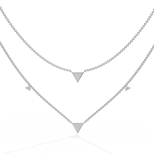 Celeste Minimal Triangle Diamond Necklace