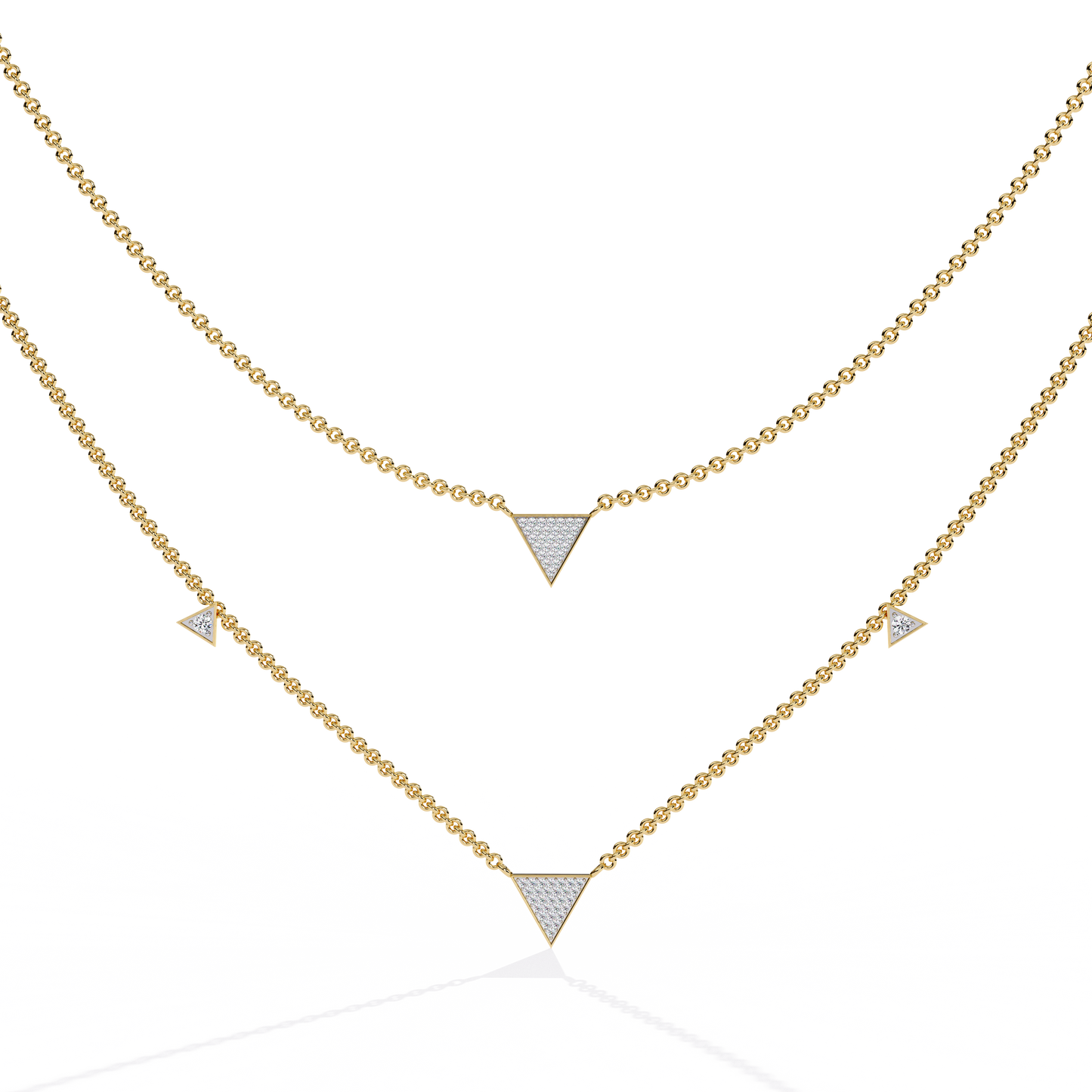 Celeste Minimal Triangle Diamond Necklace