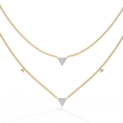 Celeste Minimal Triangle Diamond Necklace