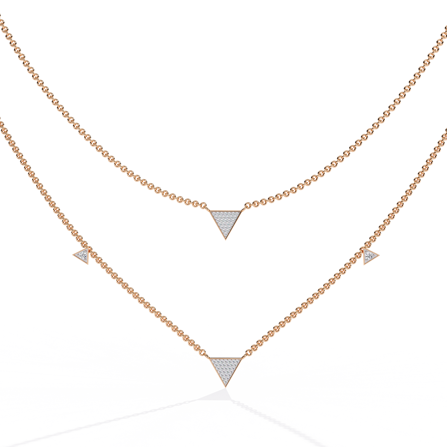 Celeste Minimal Triangle Diamond Necklace