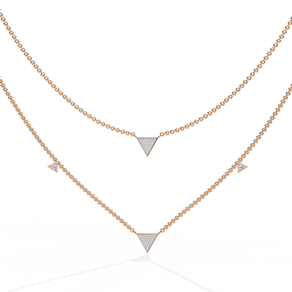Celeste Minimal Triangle Diamond Necklace
