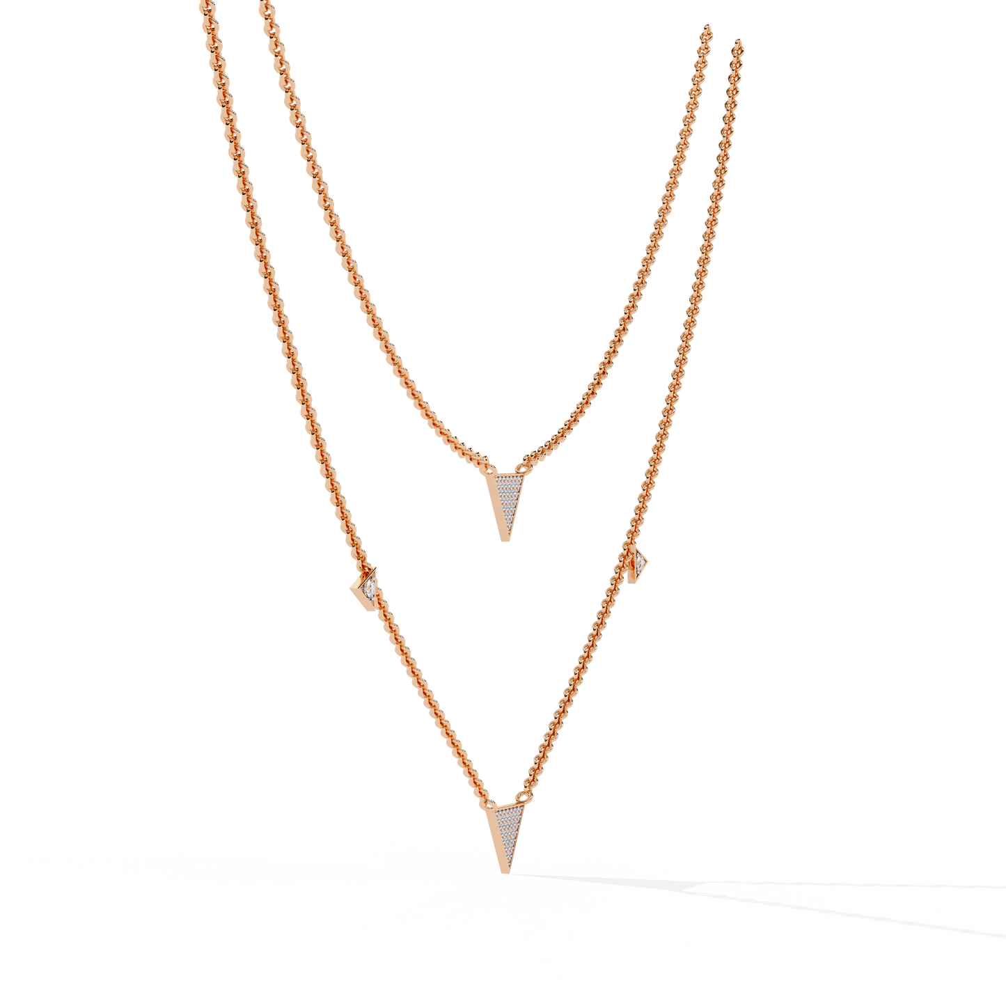 Celeste Minimal Triangle Diamond Necklace