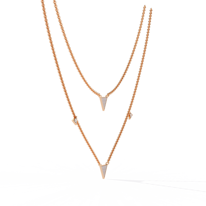 Celeste Minimal Triangle Diamond Necklace