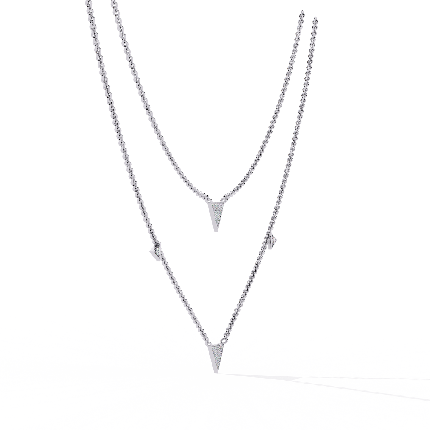 Celeste Minimal Triangle Diamond Necklace