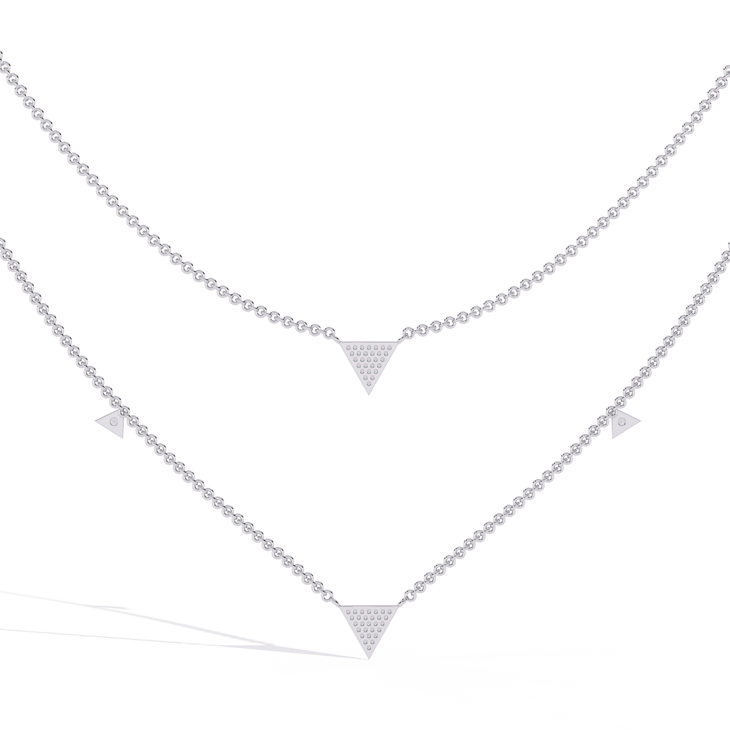 Celeste Minimal Triangle Diamond Necklace
