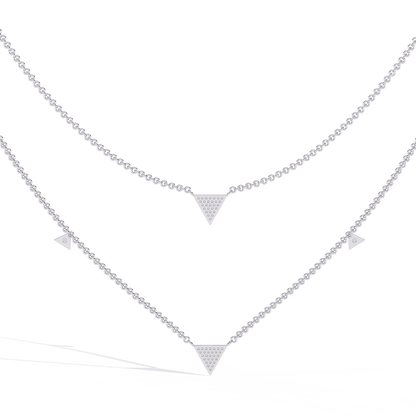 Celeste Minimal Triangle Diamond Necklace