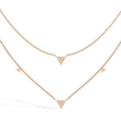Celeste Minimal Triangle Diamond Necklace