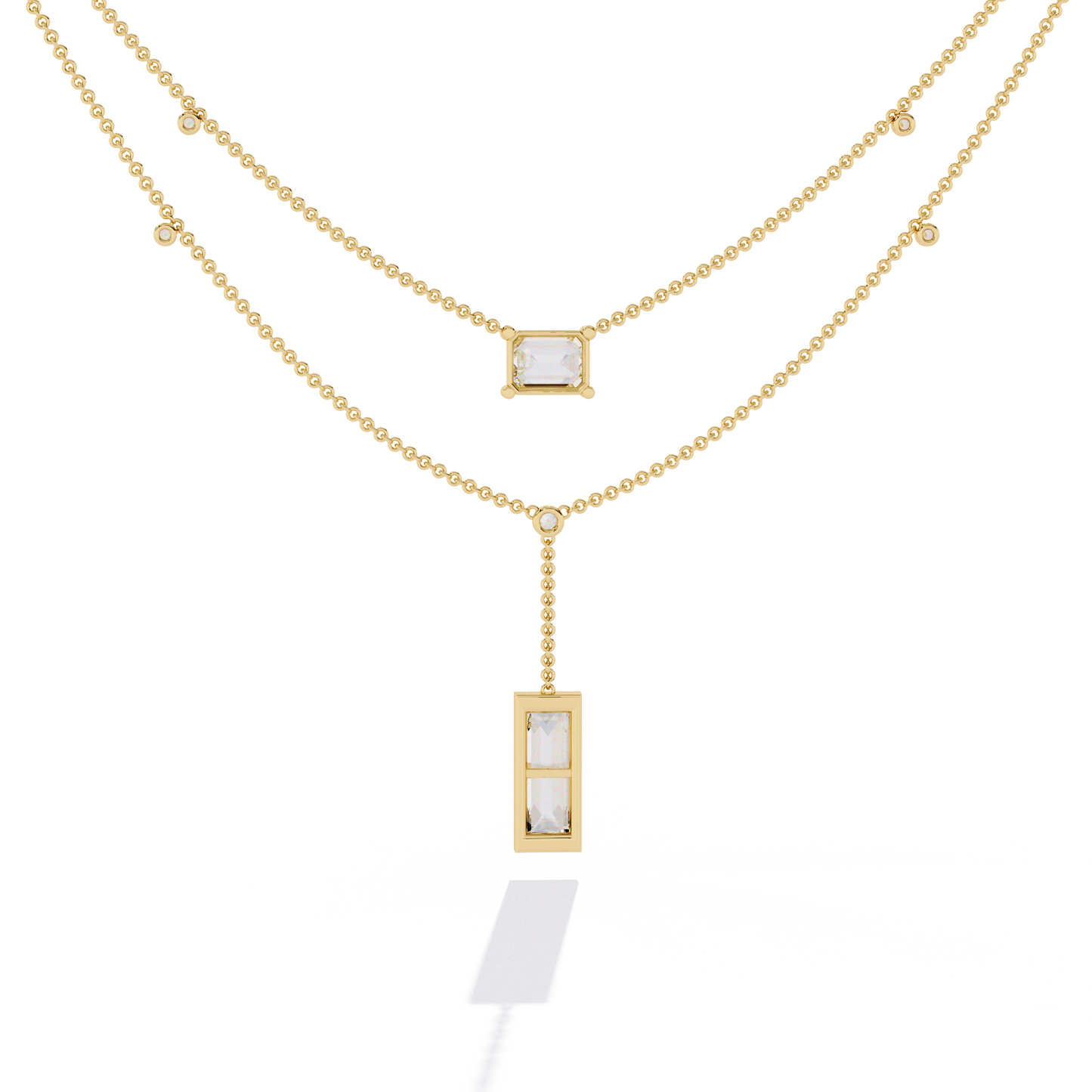 Zeromakin Elara Layered Drop Necklace